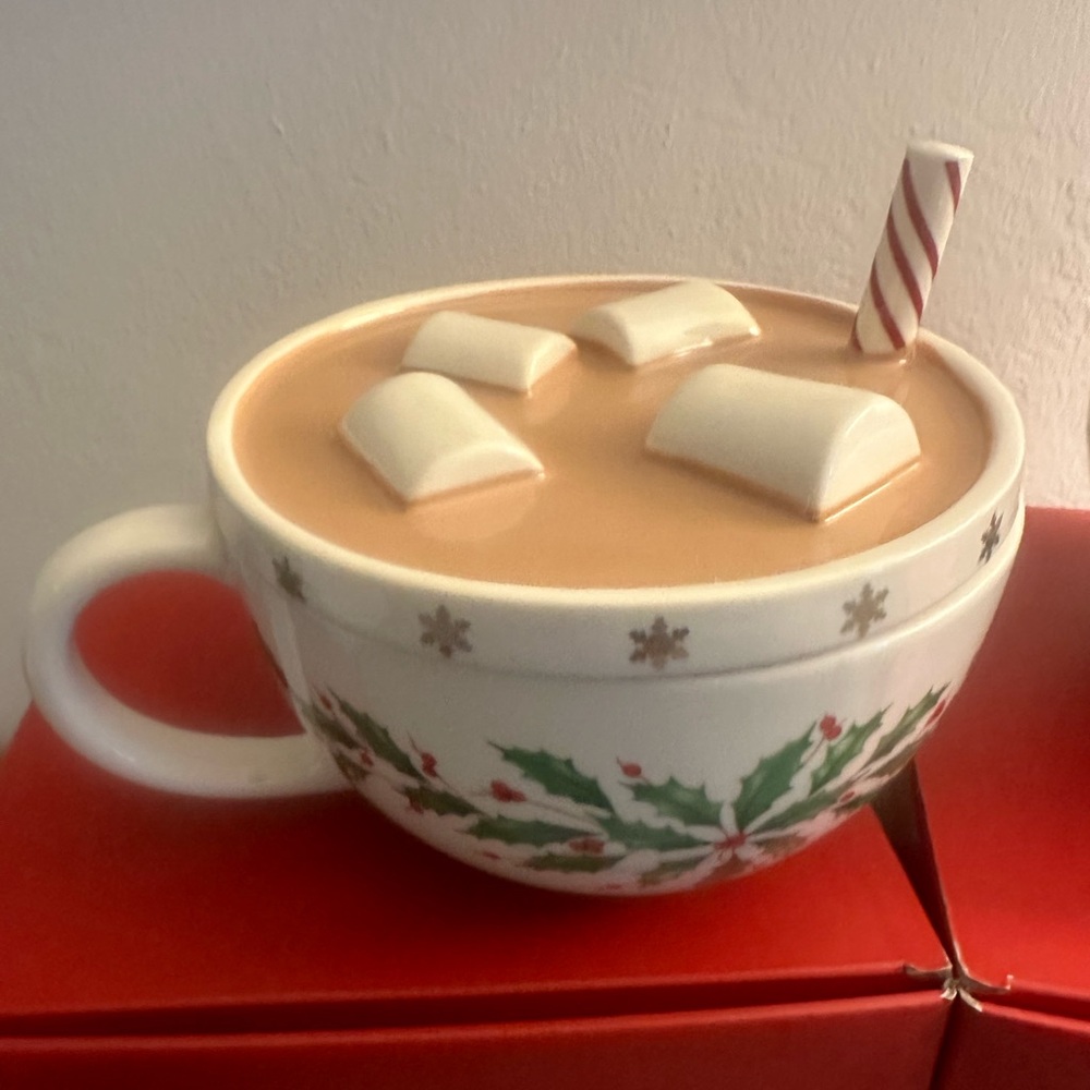 🆕 1 Lenox Holiday Cocoa Mug Candy Dish